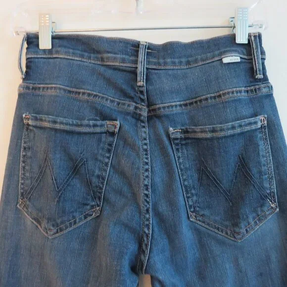 MOTHER The Insider Crop Step Fray Jeans in Girl Crush - Size 25 - Picture 10 of 14